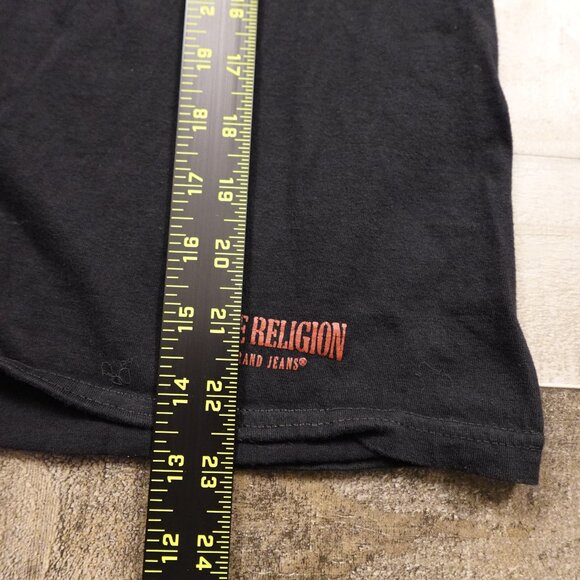 True Religion t-shirt short sleeve women's medium black classic logo - Picture 5 of 7